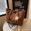 2025 New PU Women's Bag Cute Pendant Handbag Messenger Bag Large Capacity Shoulder Bag Zipper Model