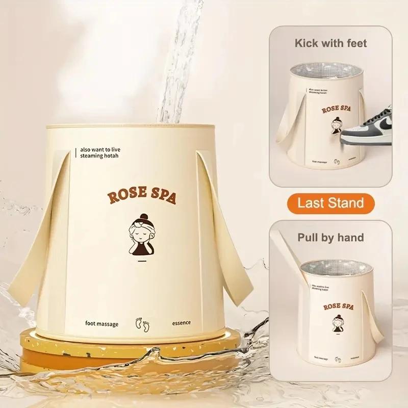 Складная ванна для ног Nordic, ведро большой вместимости для дома, гостиной, массажа, спа, паровой ванны для ног, принадлежности для ванной комнаты