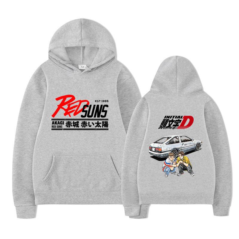 Худи с графикой Аниме Дрифт AE86 Initial D Повседневное Готическое
