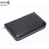 RFID Long Wallet: Top Grain Cowhide Passport & Document Holder with Zipper Phone Pouch for Men & Women
