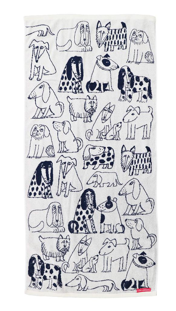 Marushin Lisa Larson Sketch Dog Bath Towel, 100% Cotton, Lisa Larson, Gift, Birthday, Mother's Day, Item Number 6805007700