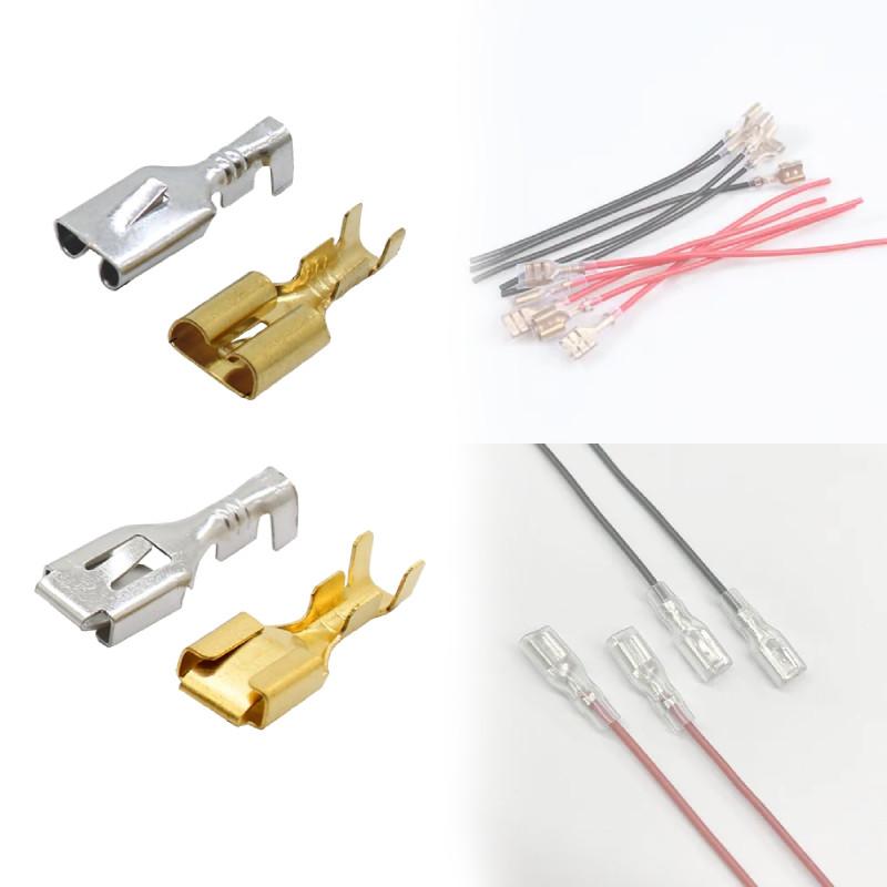 Electronics Tinned Copper Spade Terminal Connectors For Automotive Applications