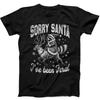 Sorry Santa Raccoon Riding Reindeer Feral Meme Funny Gift Black T Shirt 252