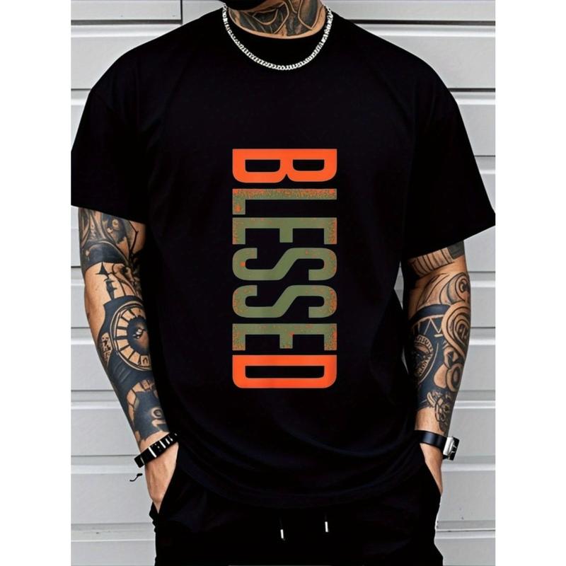 Casual Crew Neck Unisex T-Shirt - Geometric-Pattern