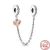 2023 Fit OriginalNew Bracelet DIY Women Jewelry New 925 Sterling Silver Bead Golden Heart-Shaped Lock Birthday Candle Charm