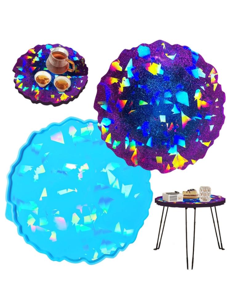 Irregular Shape Tray Molds Earring Jewelry Storage Tray Holographic Resin Mold Plate Dish Container Resin Mold