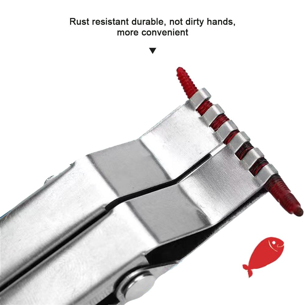 1шт нержавеющая сталь дождевой червь красный червь приманка кормушка живой червь быстросъемный крючок устройство рыболовные принадлежности