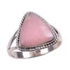 Натуральный розовый опал драгоценный камень 925 чистое серебро ювелирное кольцо размер 10 v6A13