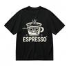 Women's Comfy Slight Stretch Breathable Classic T-Shirt ESPRESSO Printed Tee