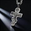 HNSP Нержавеющая сталь 316L Православный Крест Иисус Ожерелье Цепь Кулон Для Мужчин Религиозные Винтажные Аксессуары
