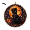 Decorative Cat Figurine Black Diamond Art Kits for Adults Beginners, DIY Material Package, Unique Handmade Present Painting Craft Set Home Wall