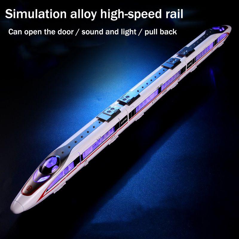 Child Simulation Sound And Light High-speed Rail Toy Alloy Model For Boys Realistic Design And Durable Material