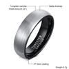 [Rockyu] ring tungsten men's ring silver black Metal allergy free Width 6mm mud texture Carbide Durability matte Komaru Unisex vacuum plating