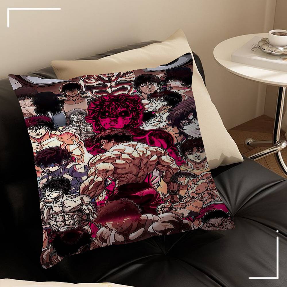 Anime Baki The GGrappler Cushion Cover Decorative Pillow Sofa Home Decor Case Pillow Cases