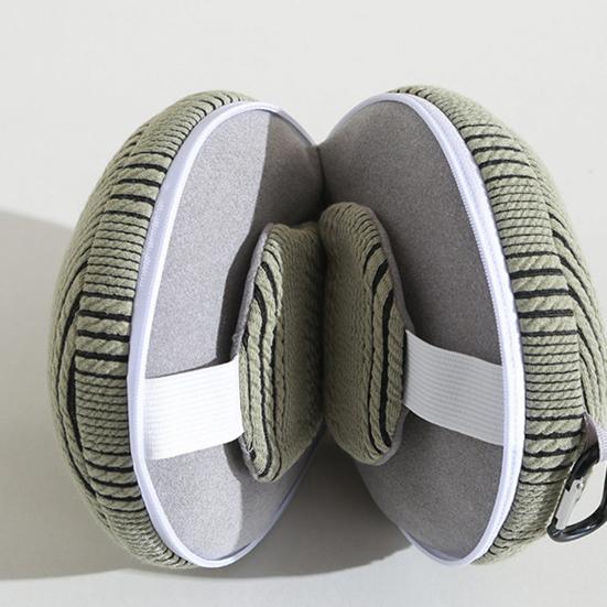 Подушка для шеи 2-в-1, дорожная подушка для шеи с маской для глаз, портативная подушка для поддержки шеи на молнии, снижает нагрузку на шею во время автомобильных поездок и длительных перелетов