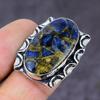 Natural Copper Sodalite Gemstone Handmade 925 Sterling Silver Ring Size 6.5 D5k00