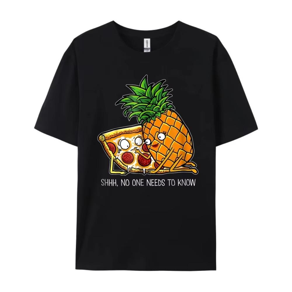 2026 New Pineapple Pizza Funny Pepperoni Pizzas Graphic Tshirt Men Women Humor Vintage Novelty Tshirts Mens Tee