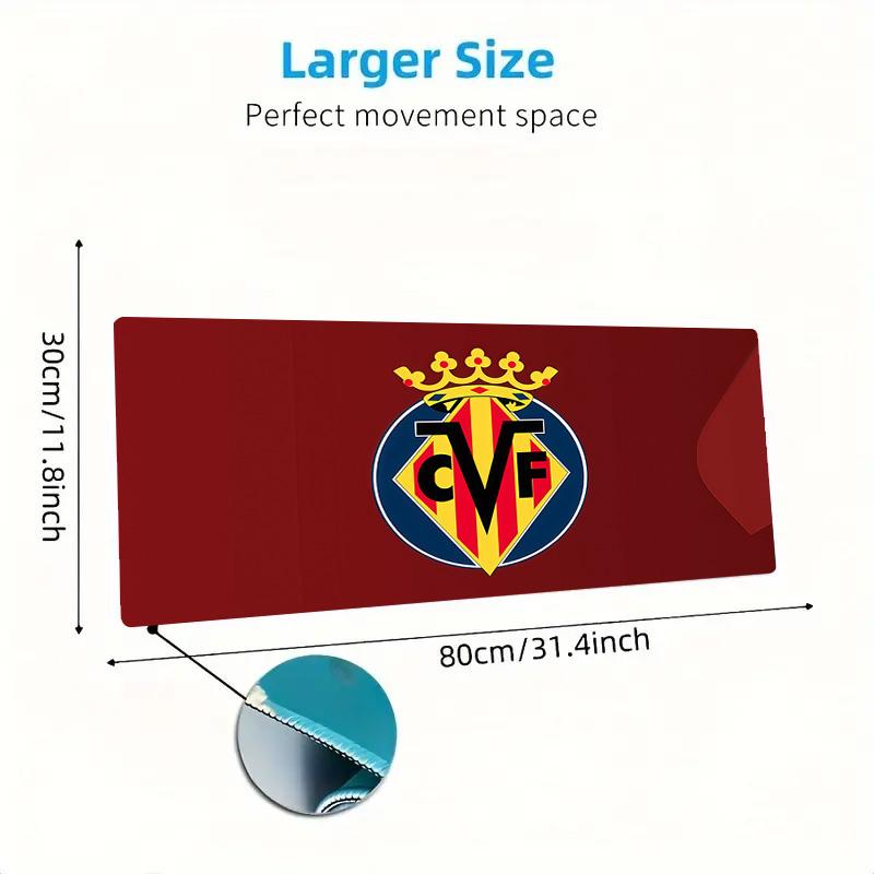 Villarreal Print Cushion Non-slip Laptop Tablet Big Mousepad XXL Mat Mini PC Playmat With Lock edge