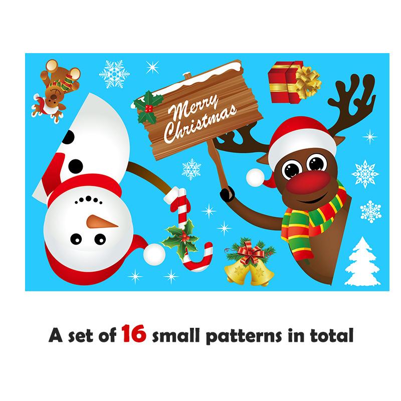 1 комплект рождественских электростатических наклеек на окна в виде снежинок для детской комнаты, рождественские украшения, наклейки на новогодние обои