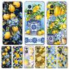 Чехол для телефона для Xiaomi Mi Poco X7 X6 X5 NFC X3 F7 Ultra F6 Pro F3 15 14T 14 13T 11 12 13 Lite Прозрачный ТПУ чехол Ретро Фрукты лимон