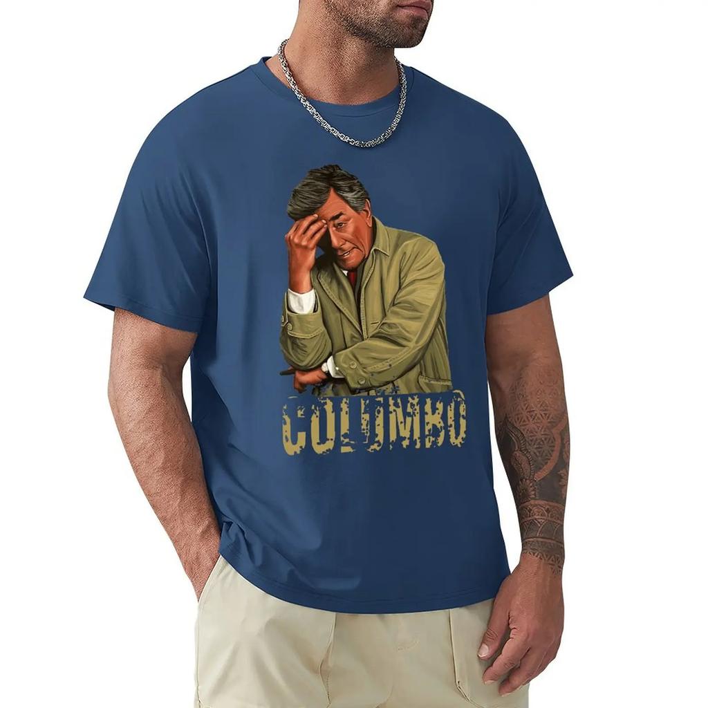 Футболка Columbo Retro Peter Falk Футболка Harajuku с коротким рукавом Футболка с графикой из 100% хлопка