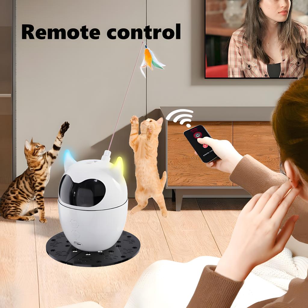 2 в 1 электрические игрушки для кошек, автоматические интерактивные игрушки для помещений с лазером и кошачьей головоломкой, забавная игрушка для преследований и тренировок с лазером
