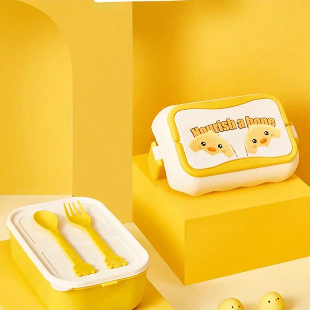 1pc-Double layered colored fruit lunch box, large capacity portable lunch box, suitable for camping, picnics, and beaches