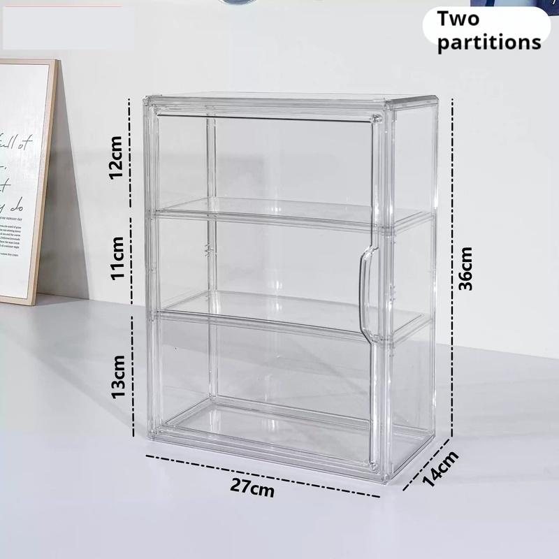1/2/3 Layers Labubu Storage Box Transparent Acrylic Display Boxes Doll Organizer Desktop Dustproof Cabinet Home Storage