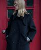 DEHEVE Wool Double Half Coat [Black]