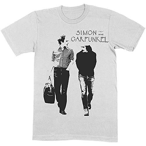 Футболка Simon and Garfunkel Логотип Walking Официальная Мужская Светло-серый XXL