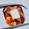 Orange Sapphire Square Cut 3.80 Ct Natural Loose Gemstone CERTIFIED