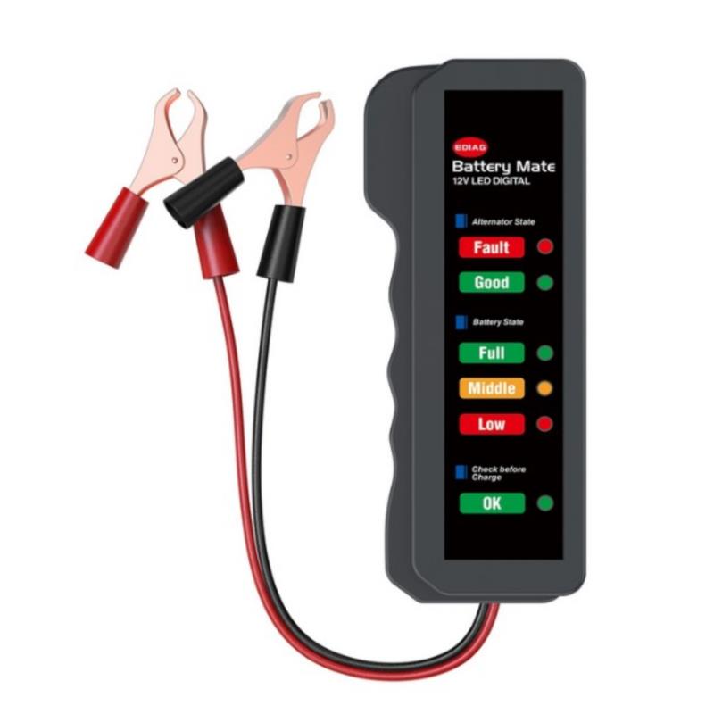 12V Автомобильный Мотоциклетный Детектор Неисправностей Тестер Аккумулятора Цифровой Тестер Генератора
