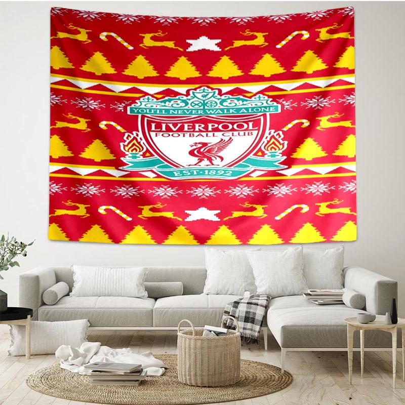 Liverpool F.C Print Tapestry - Portable Wall Decor Cloth, for Home, Dorm, Travel, Bedroom, Living Room - Ideal Birthday Housewarming Gift