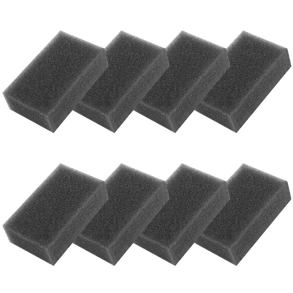 HOMEXCEL Sponge Dishwashing Bath Cleaning 8 Pieces Rich Foam Non-Scratch No Abrasive Particles Kitchen Supplies Long Type (Gray)