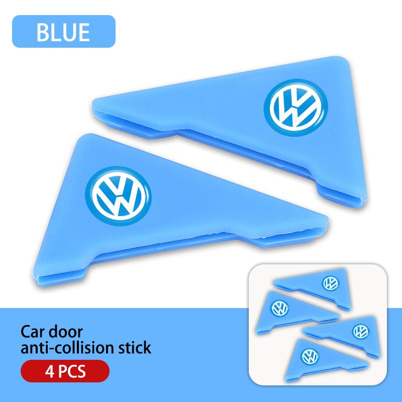 Valve Stems Caps Silicone Car Door Bumper Stickers Anti-collision Paint Surface Guard For Volkswagen VW Scirocco Jetta Beetle Go zl3
