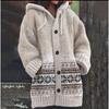 Женский вязаный кардиган с капюшоном, однобортный, с длинным рукавом, с 3D-принтом животных, с карманами