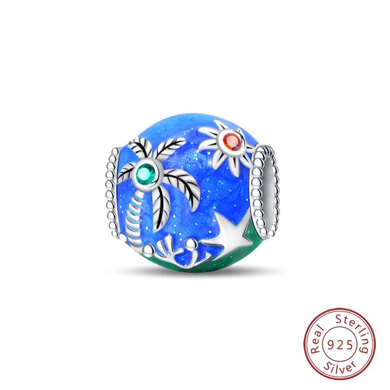 Copper Blue Ocean Ship Lighthouse Starfish Turtle Dolphin Charms Pendants Fit Bracelets Diy Jewelry Gifts