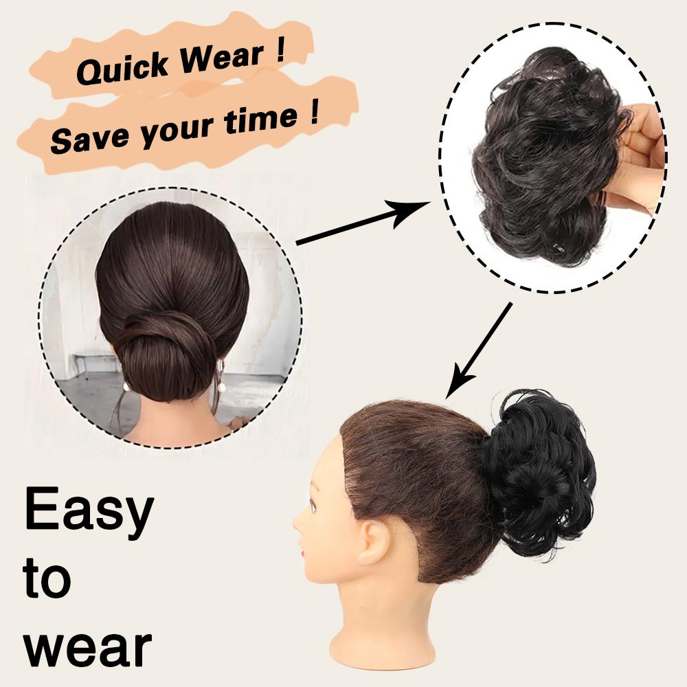 MISS WIG Синтетические заколки-когти в небрежном пучке, волнистые вьющиеся волосы, шиньон, хвост, шиньоны, накладные волосы для женщин, аксессуары для волос
