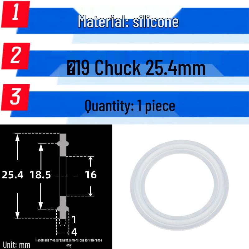 Silicone Quick-Release Sealing Ring & PTFE EPDM Fluoro Rubber Gasket Set