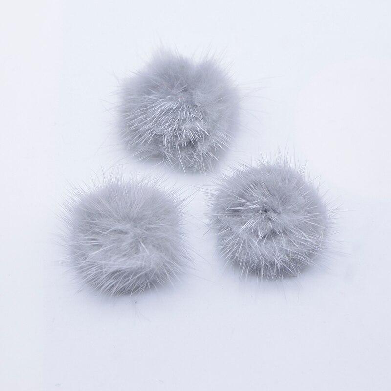 10Pcs 30mm Mink Plush Ball with Bottom Gasket for DIY Headwear Hair Clips Bow Accessories Handmade Baby Clothes Hat Shoes Decor