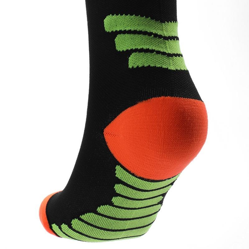 Male Spring and Autumn Thickened Outdoor Cycling Running Marathon High Elastic Lean Leg Pressure Long Socks