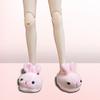 Cartoon Animal Doll Slippers Rabbit Bear Doll Accessories Lovely Mini Plush Shoes  1/4 BJD Dolls