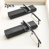 2Pcs Suit Anti-blue Light Reading Glasses Ultralight TR90 Sport Presbyopia Eyeglasses Women Men Far Sight Eyewaer With Case +1.2