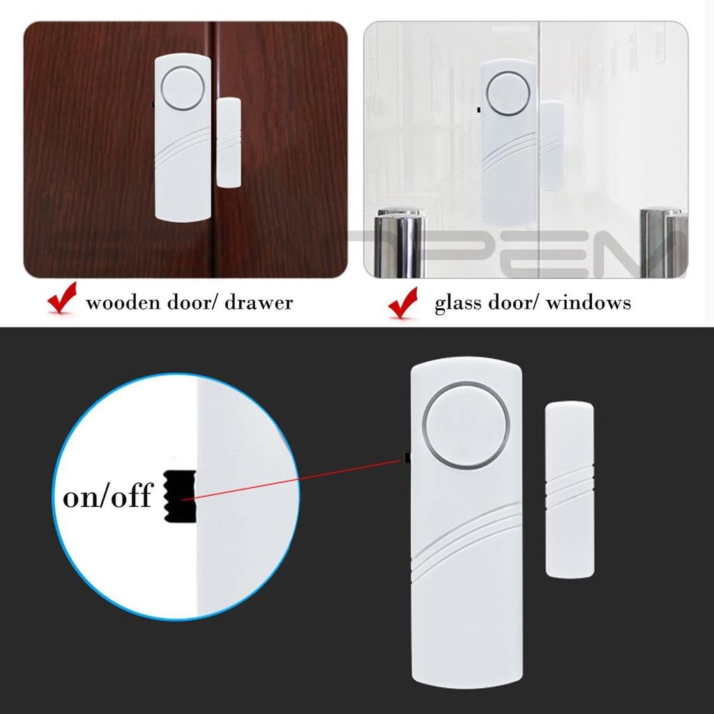 Home Security Alarm System DIY Kit - Magnetic Sensor - Guardian Protector - Window Glass Vibration Security Burglar Alarm for Homes, Cars, Sheds,