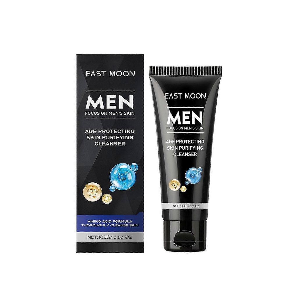 Men's Moisturizing Facial Cleanser with Hyaluronic Acid & Peptides Gentle, Anti-Aging, Hydrating Skin Wash for All Skin Types