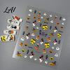 Holiday Theme Nail Stickers Halloween Art Stickers 5D Embossed Skull Pumpkin Ghost Decals Waterproof Self Adhesive Manicure Decoration Decals
