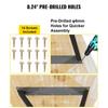 Z Shape Metal Table Legs Dining Table Legs 28"x18" Desk Legs Set of 2