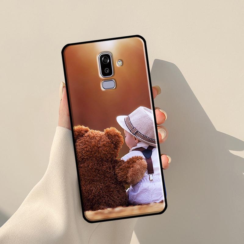 Чехол с милым медведем для Samsung Galaxy J3 J5 J7 2017 A3 A5 J1 2016 J4 J6 Plus A6 A7 A8 A9 J8 2018 Coque