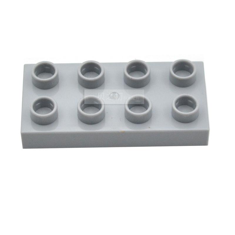 «Большие блоки для самостоятельной сборки, 8 отверстий, половинной высоты 2x4, совместимы с Lego, для раннего образования младенцев и детей ясельного возраста».