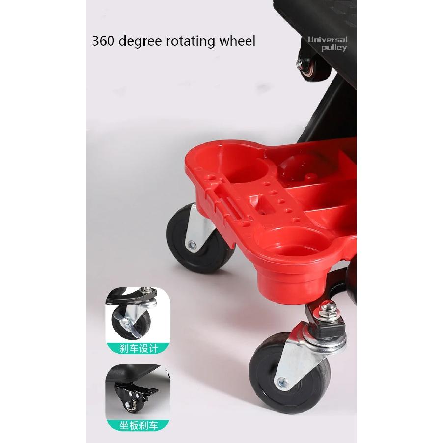 Multi-Function Creeper Chair Mechanic for Wax Polishing Projects Mobile Car Beauty Construction Stool Car Wash Auxiliary Tool